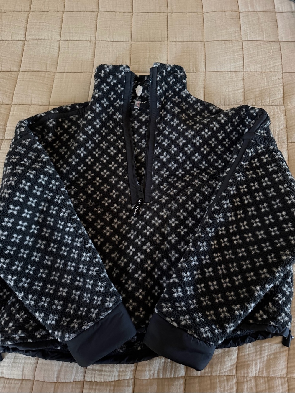 Free People mountain high printed half-zip fleece